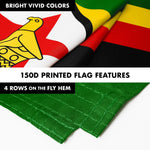 Load image into Gallery viewer, Combo Pack 6 Ft Tangle Free Aluminum Spinning Flagpole White and Zimbabwe Flag