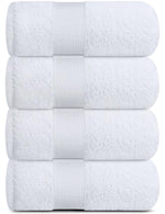 Load image into Gallery viewer, Resort Collection Soft Bath Towels 28x55 in 4 Pack WhiteLuxury Hotel Plush &amp;