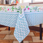 Load image into Gallery viewer, Floral Color Rectangle Tablecloth 60x84 inch Non Iron Stain Resistant Polyester