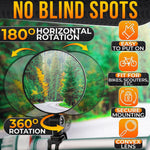 Load image into Gallery viewer, Bike Mirror Handlebar Mount 2 Pcs Bicycle Mirrors for Handlebars Clear &amp; 360° Adjustable View Secure Damage Resistant for Mountain BMX &amp; City Bikes