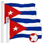 Load image into Gallery viewer, G128 2 Pack: Cuba Cuban Flag  3x5 Ft  ToughWeave Series Embroidered 300D Polyester  Country Flag, Embroidered Design, Indoor/Outdoor, Brass Grommets