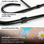 Load image into Gallery viewer, Combo Pack Garden Flag Stand Black 36x16 in and Garden Flag 12x18 in Easter
