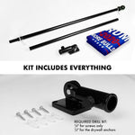 Load image into Gallery viewer, Combo Pack: 6 Feet Tangle Free Spinning Flagpole (Black) Trump No More Bullshit Flag 3x5 ft Printed 150D Brass Grommets (Flag Included) Aluminum Flag Pole