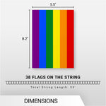 Load image into Gallery viewer, G128 LGBT Rainbow Pride Bunting Banner  Flag 8.2 x 5.5 Inch, Full String 33 Feet  Printed 150D Polyester, Decorations For Bar, School, Festival Events Celebration