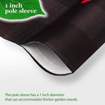 Load image into Gallery viewer, G128 Combo Pack: Garden Flag Stand Black 36 in x 16 in &amp; Garden Flag Happy Valentine's Day Decoration Gnome Holding Red Heart 12x18 Blockout Fabric