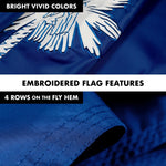 Load image into Gallery viewer, G128 Combo Pack: 5 Ft Tangle Free Aluminum Spinning Flagpole (Black) &amp; South Carolina SC State Flag 2.5x4 Ft, ToughWeave Series Embroidered 300D Polyester  Pole with Flag Included