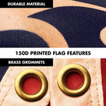 Load image into Gallery viewer, G128 Combo Pack: 6 Ft Tangle Free Aluminum Spinning Flagpole (Silver) &amp; Betsy Ross 1776 TeaStained Flag 3x5 Ft, LiteWeave Pro Series Printed 300D Polyester  Pole with Flag Included