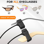 Load image into Gallery viewer, Glasses Strap Sunglass Holder Adjustable Eyeglasses Strap Silicone Sunglasses Strap for Men Women Eye Glasses String Strap Lanyard 2 Cords 13 M (Black)