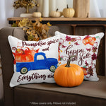 Load image into Gallery viewer, Fall Decoration Pumpkin Wagon Tractor Waterproof Throw Pillow Covers 18 x 18 In Set of 4, Beautiful Cushion Covers for Autumn Sofa Couch Decoration