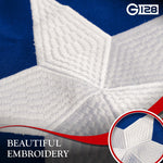 Load image into Gallery viewer, G128 5 Pack: Puerto Rico Puerto Rican Flag  4x6 Ft  StormFlyer Series Embroidered 220GSM Spun Polyester  Embroidered Design, Indoor/Outdoor, Brass Grommets, Heavy Duty, All Weather