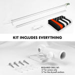Load image into Gallery viewer, G128 Combo Pack: Flag Pole 6 FT Silver Tangle Free &amp; Thin Orange Line Flag 3x5 FT Brass Grommets Printed Polyester (Flag Included) Aluminum Flag Pole