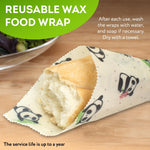 Load image into Gallery viewer, Reusable Beeswax Wraps S M L Sizes Pack of 3 Beeswax Food Wraps Washable