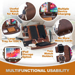 Load image into Gallery viewer, Wood Phone Docking Station Natural Ash Phone Key Holder Wallet Watch Stand Gift