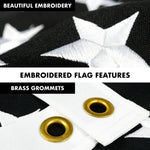 Load image into Gallery viewer, G128  6 Feet Tangle Free Spinning Flagpole (Black) Thin Red Line Flag Brass Grommets Spun Polyester 3x5 ft (Flag Included) Aluminum Flag Pole