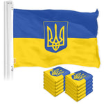 Load image into Gallery viewer, Ukraine Ukrainian Coat of Arms Flag 3x5 Ft 10Pack Printed 150D Polyester Kyiv Kiev