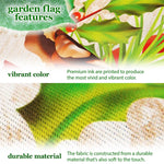 Load image into Gallery viewer, G128 Combo Pack: Garden Flag Stand Black 36 in x 16 in &amp; Garden Flag Winter Decoration Pinecone Bouquet 12x18 DoubleSided Blockout Fabric