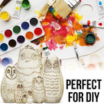 Load image into Gallery viewer, Owl Craft Blank Russian Nesting Dolls Set 7 pcs Unfinished Wood Crafts Paint