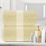 Load image into Gallery viewer, Luxury Soft Beige Bath Sheet Towels 2 Pack Extra Large 35x70 inch 650 GSM