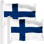 Load image into Gallery viewer, Finland Finnish Flag 3x5 Ft 2Pack Printed 150D Polyester