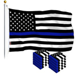 Load image into Gallery viewer, Thin Blue Line Flag 3x5 Ft 10Pack Printed Polyester By G128