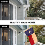 Load image into Gallery viewer, G128 Combo Pack: 5 Ft Tangle Free Aluminum Spinning Flagpole (White) &amp; Texas TeaStained Flag 2x3 Ft, ToughWeave Pro Series Embroidered 420D Polyester  Pole with Flag Included