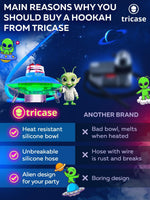 Load image into Gallery viewer, Premium Portable Blue Hookah Set Blue Hookah Set UFO With Everything
