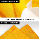 Load image into Gallery viewer, G128 Combo Pack: 5 Ft Tangle Free Aluminum Spinning Flagpole (Silver) &amp; Solid Golden Yellow Color Flag 2.5x4 Ft, LiteWeave Pro Series Printed 150D Polyester  Pole with Flag Included