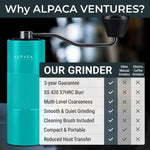 Load image into Gallery viewer, Manual Coffee Aqua Sky Color Stainless Steel Conical Burr Coffee Grinder Manual
