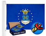 Load image into Gallery viewer, G128  US Air Force Flag Double Sided Embroidered 2x3 ft Flag with Brass Grommets