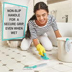 Load image into Gallery viewer, Scrub Brush Set of 3pcs Cleaning Shower Scrubber Ergonomic Handle Turquoise