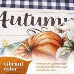 Load image into Gallery viewer, G128 Garden Flag Autumn Blessings Pumpkins and Flower Vases  12x18 Inch  Printed Blockout Polyester  Fall Decoration