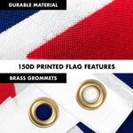 Load image into Gallery viewer, Combo Pack 6 Ft Tangle Free Spinning Flagpole WhiteNew Zealand Flag 3x5 ft
