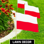 Load image into Gallery viewer, G128 24 Pack Handheld Poland Polish Stick Flags  12x18 In  Printed 150D Polyester, Country Flag, Solid Wooden Stick, Spear Gold Tip