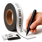 Load image into Gallery viewer, Magnetic Dry Erase Tape 25 Feet 1 Inch White Magnetic Strip Blank Magnets to Write On Dry Erase Strips Magnet Tape Roll Custom Writable Flexible Tape for Whiteboards Shelves Bus Seats Lockers