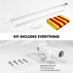 Load image into Gallery viewer, G128 Combo Pack: 6 Ft Tangle Free Spinning Flagpole (Silver) &amp; South Vietnam Flag 3x5 Ft Printed 150D Polyester, Brass Grommets (Flag Included) Aluminum Flag Pole