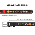 Load image into Gallery viewer, Design Leather Dog Collar for Puppy Small Medium and Large Dogs NASA Leather Buckle Dog Collar Boy &amp; Girl Leather Dog Collar (8 11 Neck 1 2 Wide Black)