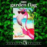 Load image into Gallery viewer, Garden Flag Hello Summer Peace Sign Flamingo 12x18 Inch Summer Printed Blockout