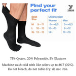 Load image into Gallery viewer, Mens Diabetic Socks 9 to 12 Shoe Size Wide Loose Top 4 Pairs Thin Cotton Diabetic Socks Black Crew