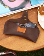 Load image into Gallery viewer, Leather Sunglass Case Glasses Case Eyeglass Case for Men and Women Slim