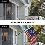 Load image into Gallery viewer, G128 Combo Pack: 6 Ft Tangle Free Aluminum Spinning Flagpole (Black) &amp; 2nd Amendment American Flag 3x5 Ft, LiteWeave Pro Series Printed 150D Polyester  Pole with Flag Included