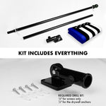 Load image into Gallery viewer, G128 Combo Pack: 6 Ft Tangle Free Aluminum Spinning Flagpole (Black) &amp; Thin Blue Line Flag 3x5 Ft, LiteWeave Pro Series Printed 150D Polyester, 4 Corner Brass Grommets  Pole with Flag Included