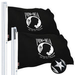 Load image into Gallery viewer, G128 POW MIA Flag 3x5 FT 2Pack Embroidered Spun Polyester