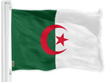 Load image into Gallery viewer, G128 Combo Pack: American USA Flag 3x5 Ft &amp; Algeria Flag 3x5 Ft, Both Printed 150D Polyester, Indoor/Outdoor, Brass Grommets