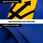 Load image into Gallery viewer, G128 Combo Pack: 6 Ft Tangle Free Aluminum Spinning Flagpole (Black) &amp; Barbados Barbadian Flag 3x5 Ft, LiteWeave Pro Series Printed 150D Polyester  Pole with Flag Included