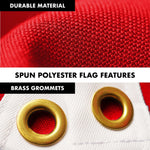 Load image into Gallery viewer, G128 Combo Pack: 5 Ft Tangle Free Spinning Flagpole (Silver) &amp; Haiti Flag 2.5x4 Ft Embroidered 220GSM Spun Polyester, Brass Grommets (Flag Included) Aluminum Flag Pole