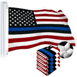 Load image into Gallery viewer, G128 5 PACK: Blue Lives Matter Flag 3x5 Ft Embroidered Spun Polyester