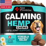 Load image into Gallery viewer, Advanced Calming Chews for Dogs   Hemp Dog Calming Chews   Anxiety Relief with Melatonin   Stress &amp; Separation Anxiety   Sleep Aid   Hip and Joint Supplement Support   Made in USA   70 Treats
