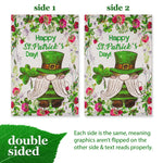 Load image into Gallery viewer, Garden Flag Happy St. Patrick's Day Leprechaun Gnome 12x18 Blockout Fabric