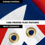 Load image into Gallery viewer, Combo Pack: 6 Feet Tangle Free Spinning Flagpole (Black) Tennessee TN State Flag 3x5 ft Printed 150D Brass Grommets (Flag Included) Aluminum Flag Pole