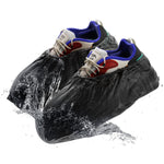 Load image into Gallery viewer, Black Disposable Shoe Covers for Indoors 16 x 5.75 Inch 100 Pack CPE Shoe Covers Disposable Non Slip Disposable Boot Covers Waterproof. Disposable Booties for Shoes Covers Elastic Band